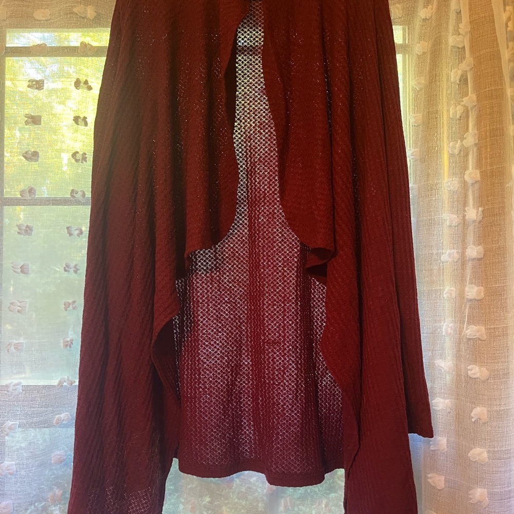 Knox Rose Burgundy Women's Poncho
